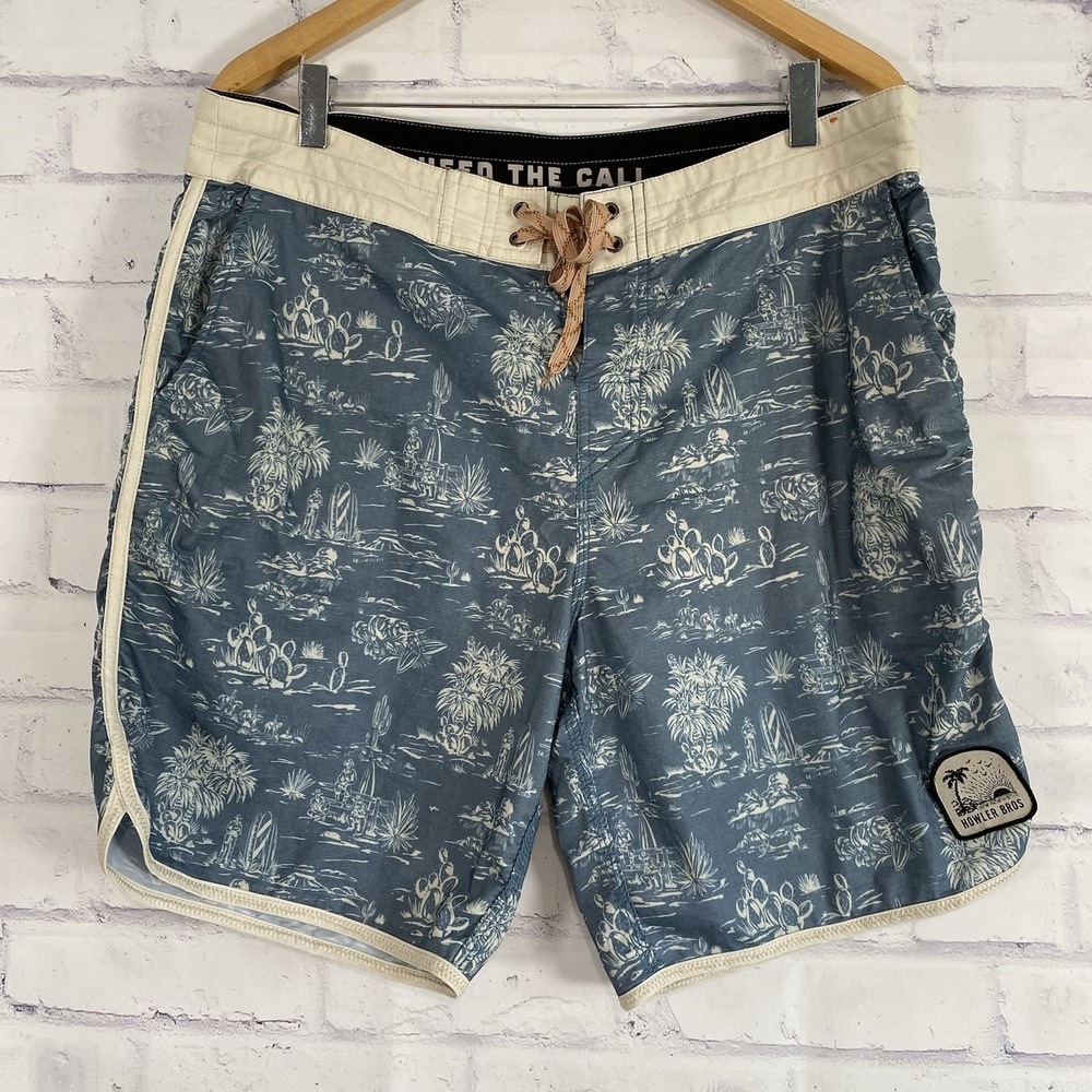 Howler Bros Board Shorts Swim Trunks Men's Size 36 Drawstring 9" Inseam Western